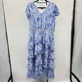 Vince Camuto Women's Size 16 Blue Abstract Dress