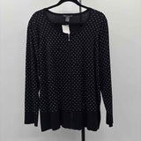 Chelsea & Theodore Women's Size 1X Black Beaded Cardigan