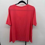 Chico's Women's Size XL Fuschia Floral Short Sleeve Shirt