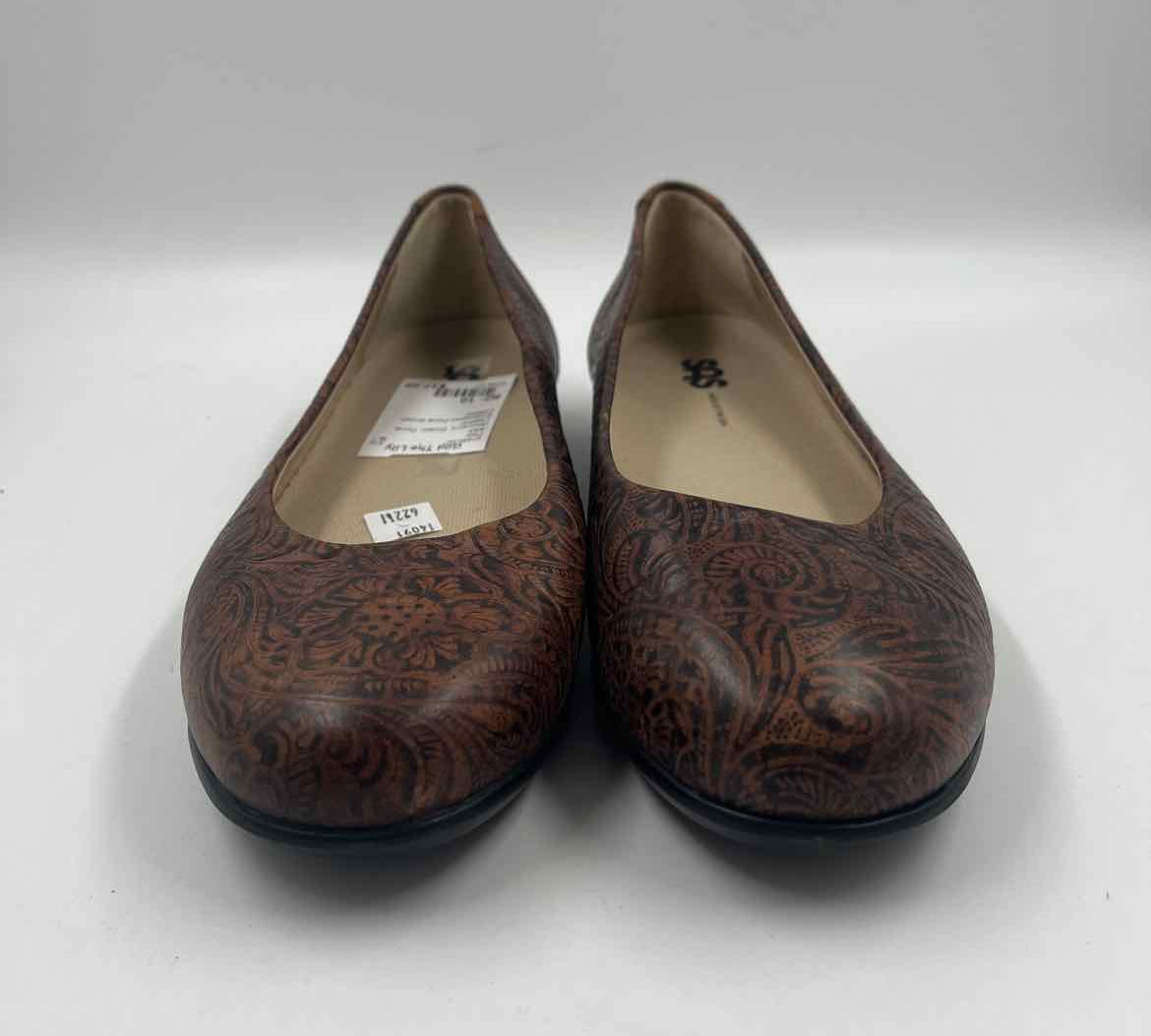 SAS Women's Shoe Size 10 Brown Floral Flats