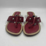 Liz Claiborne Women's Shoe Size 9.5 Red Solid Sandals