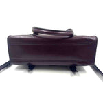 Bottom MULBERRY Oxblood Pebble Leather MINI ROXANNE Handled Satchel Purse w/Crossbody Strap
