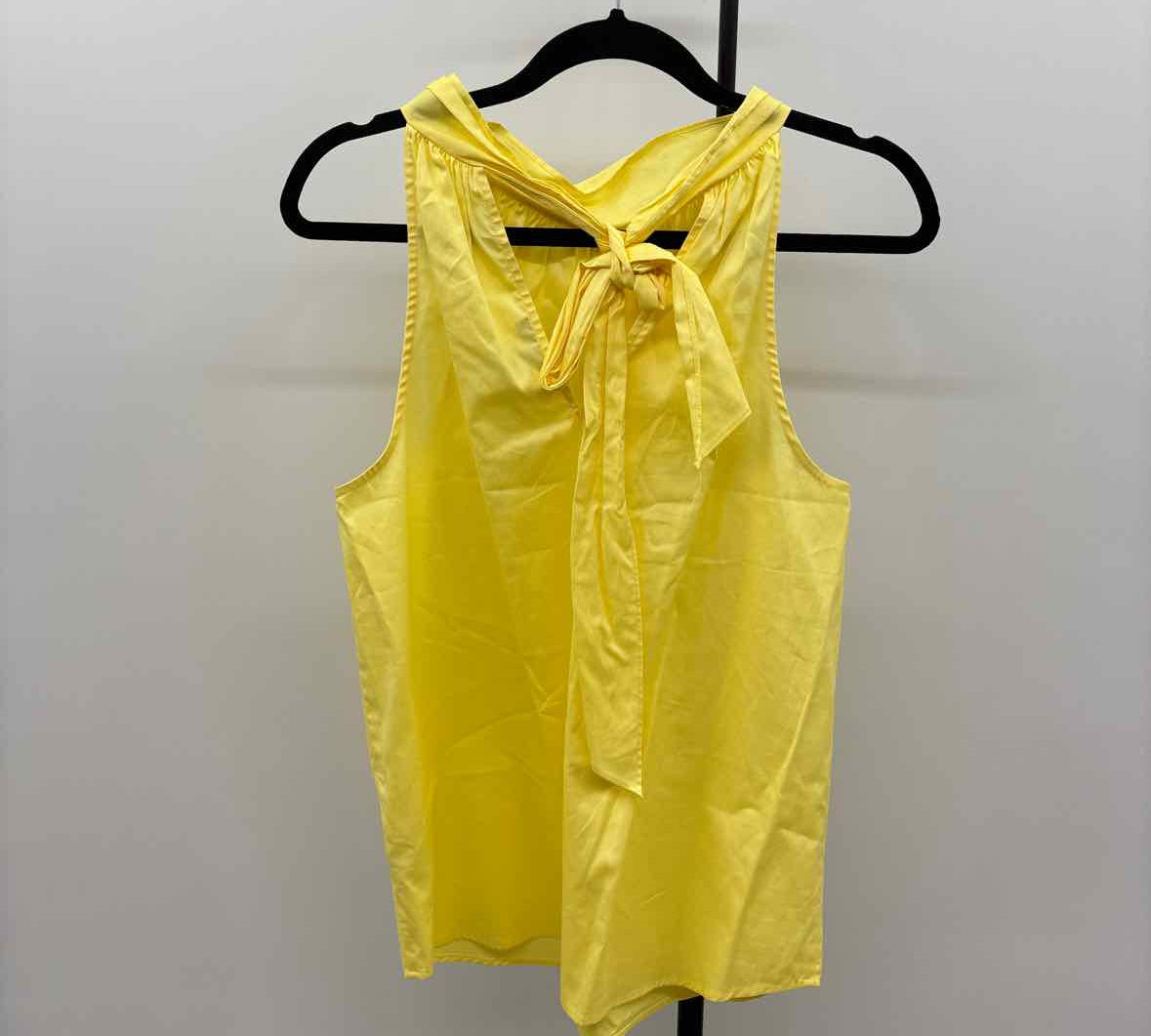 J Crew Women's Size 10 Yellow Solid Sleeveless Shirt