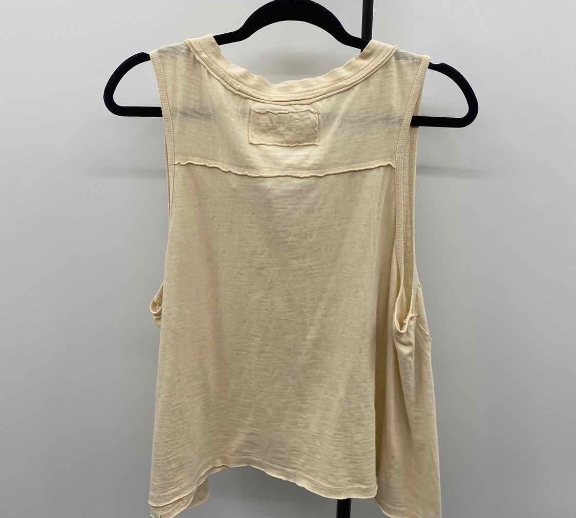 We the Free Junior's Size S Beige Solid Sleeveless Shirt