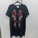 Umgee Women's Size 16 Black Floral Dress