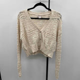 Sincerely Jules Women's Size M Ivory Textured Cardigan