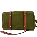 Bottom DOONEY & BOURKE Olive Green Suede BRISTOL Satchel w/Crossbody Strap