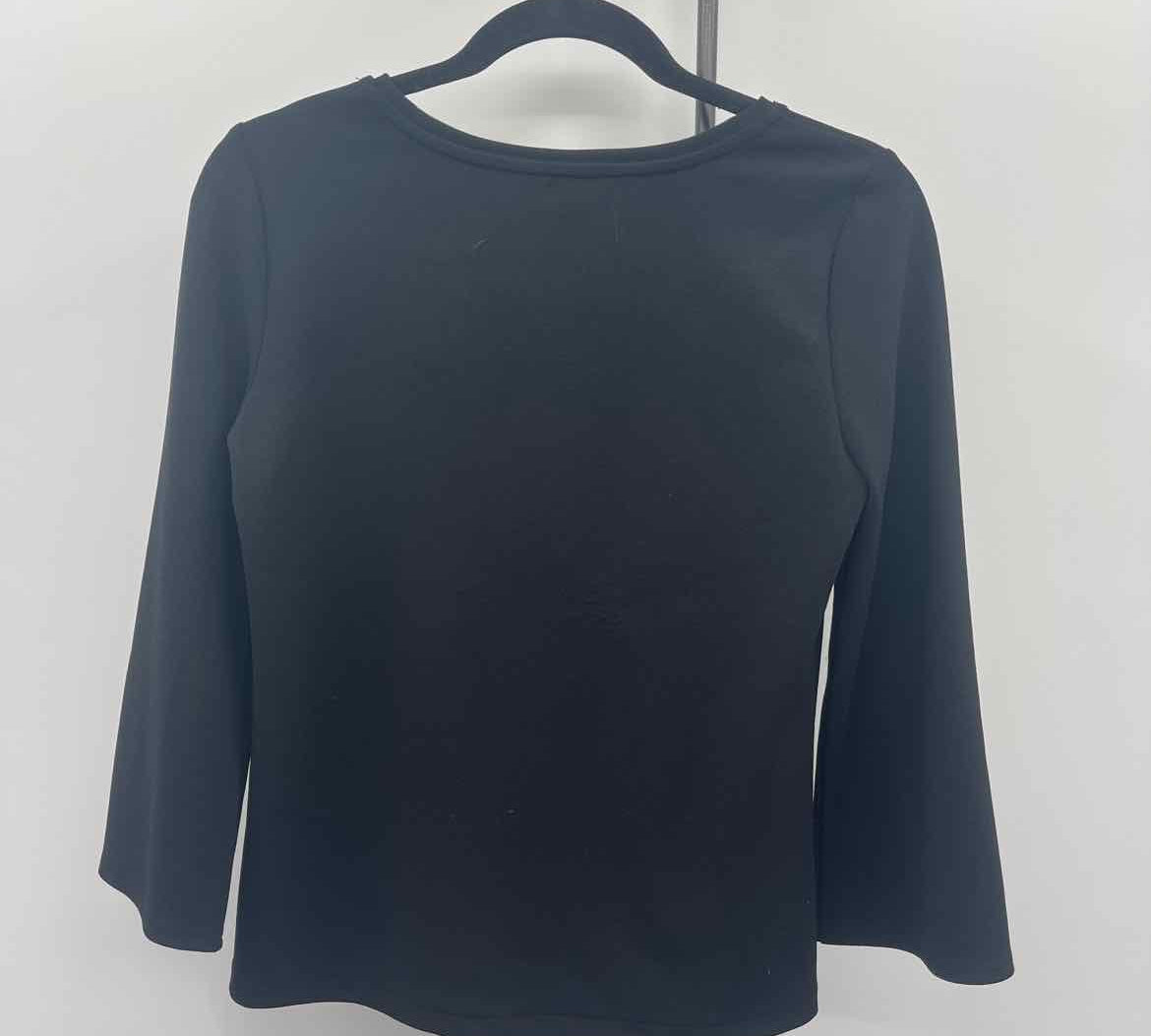 Ann Taylor Women's Size XSP Black Solid Long Sleeve Shirt