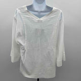 Vince Women's Size S White Solid Long Sleeve Shirt