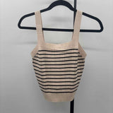Marled Women's Size M Beige Stripe Tank
