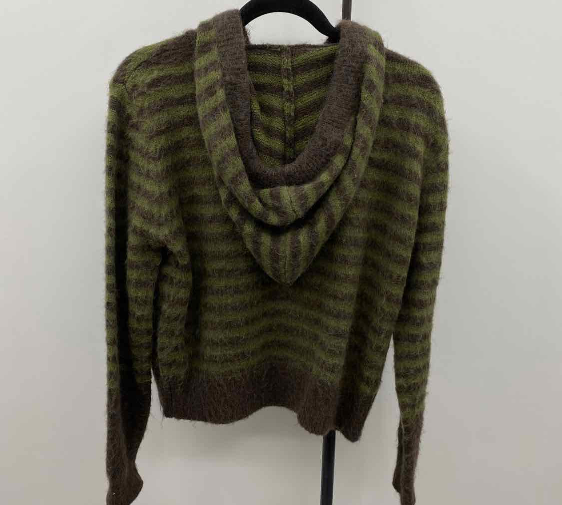 &merci Women's Size L Charcoal Stripe Cardigan