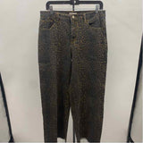 Oat Women's Size 10 Brown Animal Print Jeans