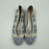 Vero Cuoio Women's Shoe Size 9.5 Blue Plaid Flats