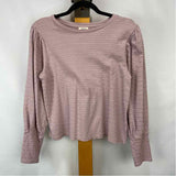 Ana Women's Size M Pink Textured Long Sleeve Shirt