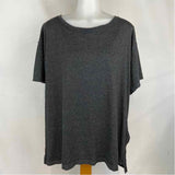 Rae Mode Women's Size L Gray Solid Short Sleeve Shirt