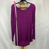 Venus Women's Size L Purple Solid Long Sleeve Shirt