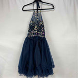 Unbranded Women's Size M Navy Beaded Gown/Evening Wear