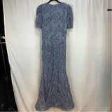 Xscape Women's Size 12 Blue Sequins Gown/Evening Wear