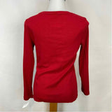 a new day Women's Size S Red Solid Long Sleeve Shirt