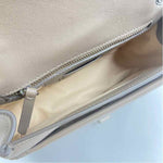 Interior REISS ALMA Convertible Shoulder/Crossbody Taupe Gray Leather Purse w/Chain Strap