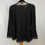 Creation Women's Size S Black Solid Long Sleeve Shirt
