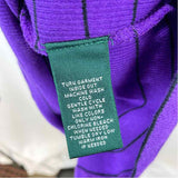 Ralph Lauren Women's Size XL Purple Stripe Long Sleeve Shirt