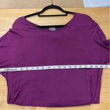 Venus Women's Size L Purple Solid Long Sleeve Shirt