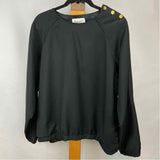 Sandy Links Golfwear Women's Size L Black Solid Long Sleeve Shirt