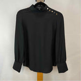 Ann Taylor Women's Size SP Black Solid Long Sleeve Shirt