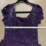 JKara Women's Size 10 Purple Beaded Gown/Evening Wear