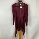 Cato Women's Size L maroon Solid Cardigan