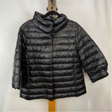 Anorak Women's Size L Black Solid Coat