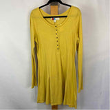 Free People Women's Size XL Yellow Solid Tunic