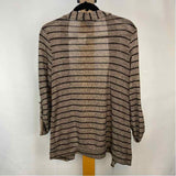 About a Girl Women's Size L Brown Stripe Cardigan