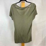 Rock & Republic Women's Size M Green Shimmer Short Sleeve Shirt