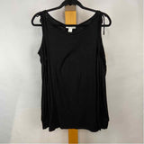White House Black Market Women's Size L Black Solid Long Sleeve Shirt