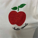 Kate Spade Women's Size XS White Fruit Short Sleeve Shirt