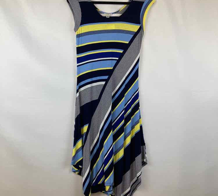Spense Women's Size S Navy Stripe Dress