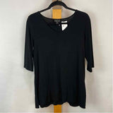JJill Women's Size S Black Solid Long Sleeve Shirt