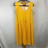 Lane Bryant Women's Size XL Yellow Spotted Dress