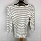 Michael Stars Women's Size One Size White Stripe Long Sleeve Shirt
