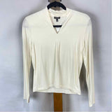 Talbots Women's Size XSP Cream Solid Long Sleeve Shirt
