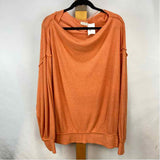 We the Free Women's Size M Orange Ribbed Sweater