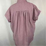 mod ref Women's Size S Rust Stripe Short Sleeve Shirt