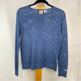 Puma Women's Size L Blue mesh Long Sleeve Shirt