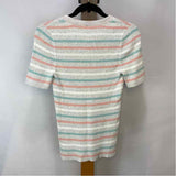 Margaret O'Leary Women's Size M Gray Stripe Short Sleeve Shirt