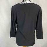 Venezia Women's Size XL Black Shimmer Long Sleeve Shirt