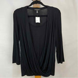 Laila Jayde Women's Size S Black Ribbed Long Sleeve Shirt