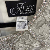 Alex Evenings Women's Size 14 Gray Gown/Evening Wear
