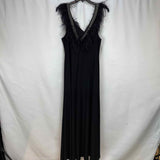 Adrianna Papell Women's Size 20W Black Feathers Gown/Evening Wear